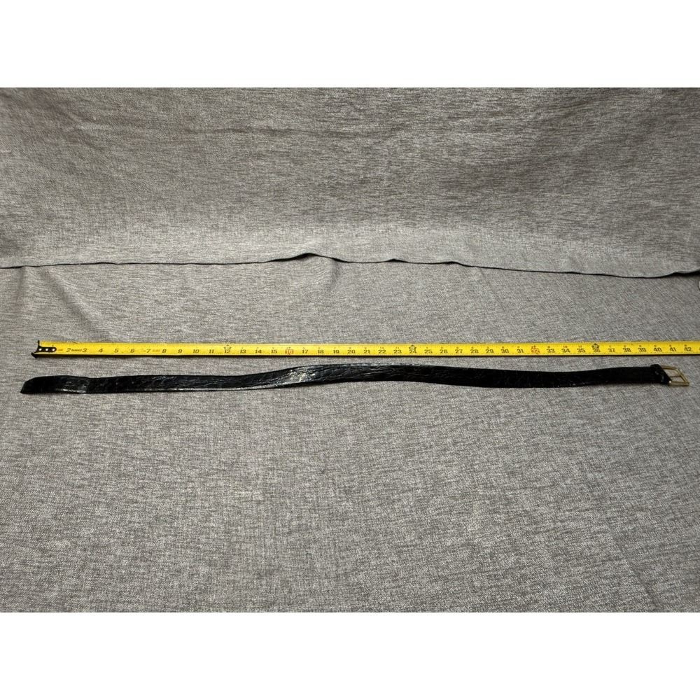 Mens Size 36 Crocodile Calf Black Belt